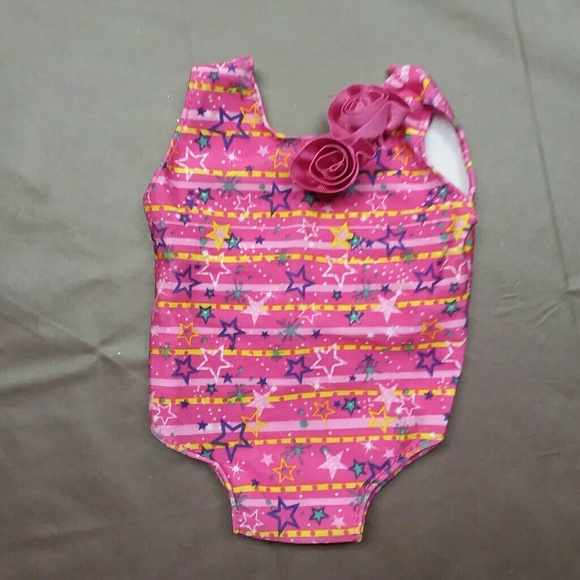 Other - 💝18" babydoll pink swimsuit with stars, new